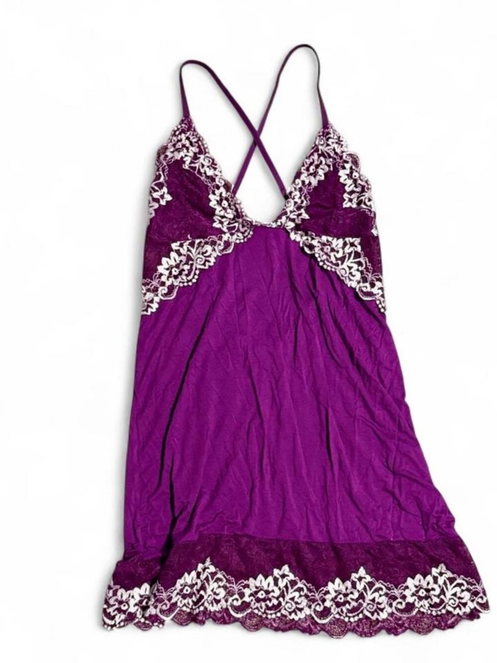 Purple Lace Babydoll Nighty